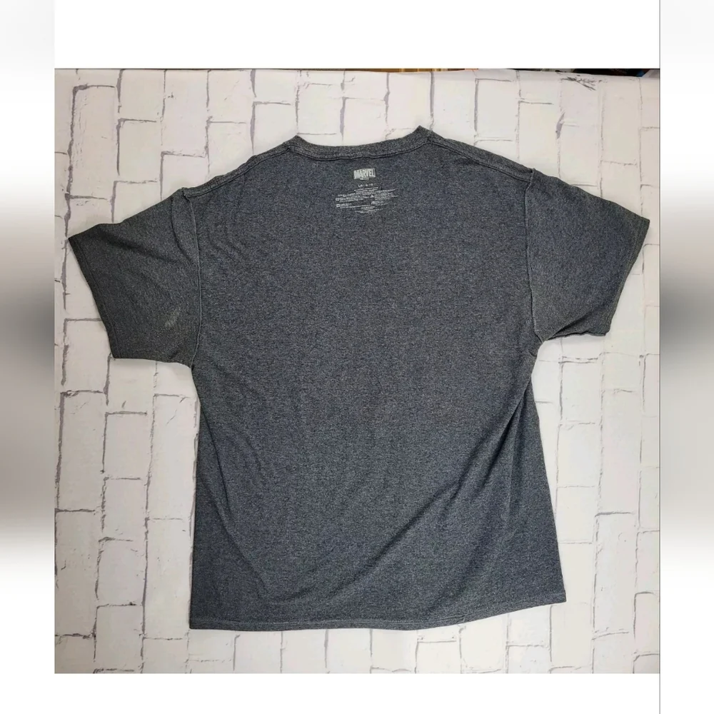 Marvel Comics T-Shirt Mens Large Captain America Avengers Superhero Solider Gray - Picture 12 of 12